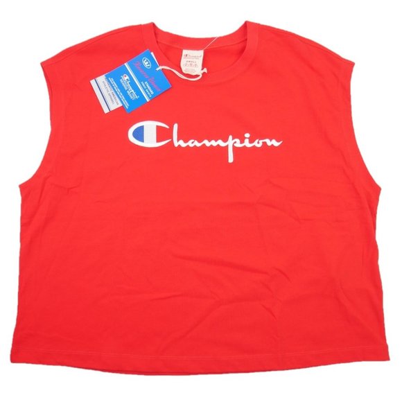 Champion Women's Oversized Boxy Crop Top Sleeveless Shirt Reverse Weave Workout - Picture 1 of 7